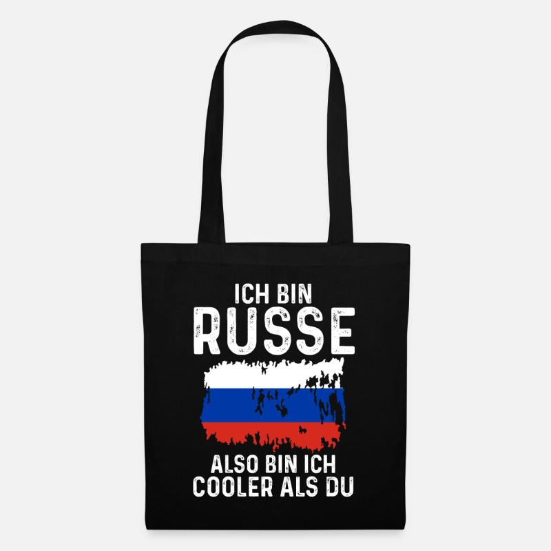 Russland Russen Russisches - Stoffbeutel - Schwarz