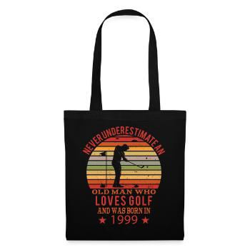 Golfeur Golfeur Né 1999 Anniversaire - Sac en tissu - noir - Devant
