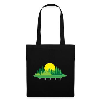 Arbre - Sac en tissu - noir - Devant