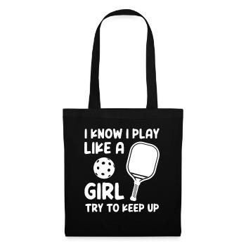 Je sais que je joue comme une fille essayer de suivre - Sac en tissu - noir - Devant