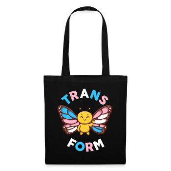 Monarque transgenre Papillon Trans Forme Kawaii - Sac en tissu - noir - Devant
