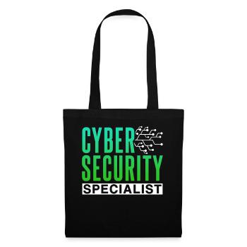 Cybersecurity Spezialist Hack Hacker IT Sicherheit - Stoffbeutel - Schwarz - Vorne