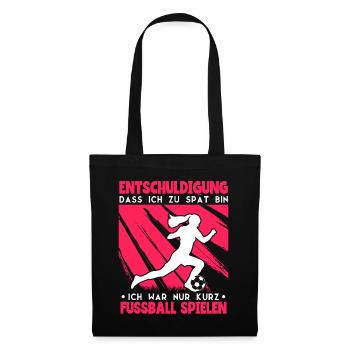Fußballspielerin Frauen Fußball - Stoffbeutel - Schwarz - Vorne