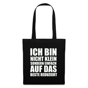 Auf Das Beste Reduziert - Lustiger Spruch - Stoffbeutel - Schwarz - Vorne