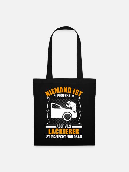 Fahrzeuglackierer Spruch Lackierer Geschenk - Stoffbeutel - Schwarz