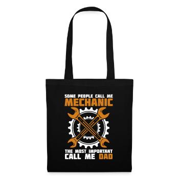 Most Important Call Me Dad Mécatronicien - Sac en tissu - noir - Devant