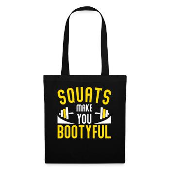 Kniebeugen Machen Sie Bootyful - Fitness - Stoffbeutel - Schwarz - Vorne