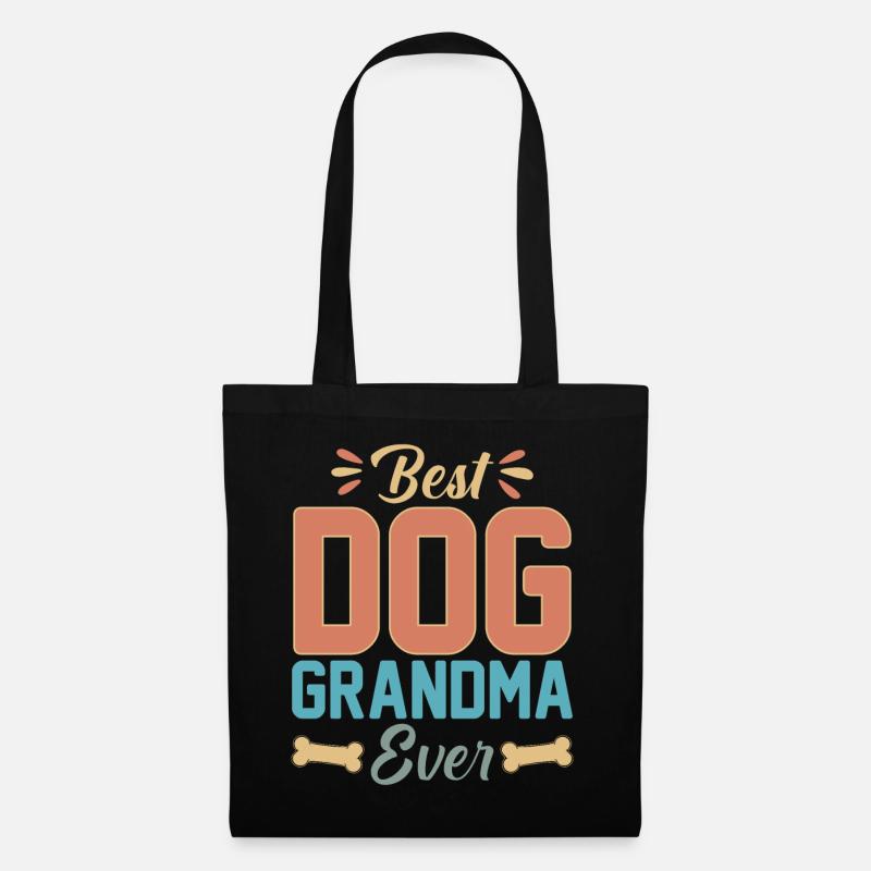Beste Hunde-Oma Aller Zeiten - Hund Großmutter - Stoffbeutel - Schwarz