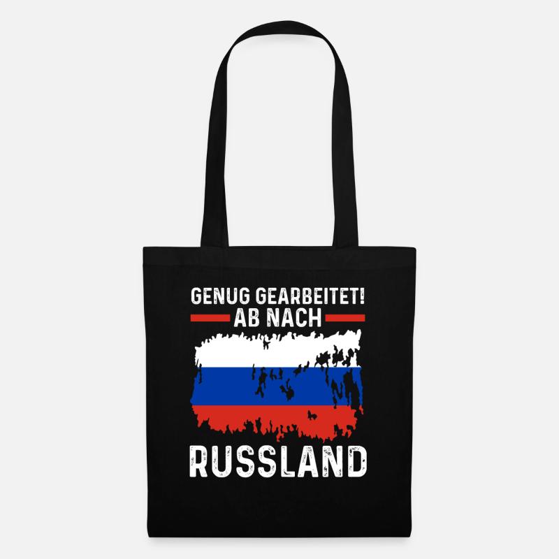 Urlaub Russen Russland - Stoffbeutel - Schwarz