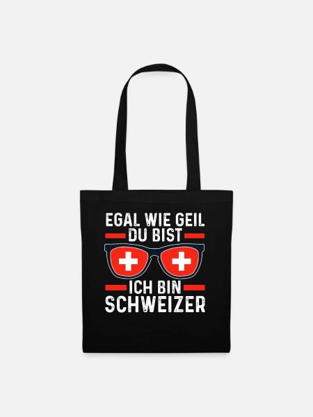 Schweizer Schweiz - Stoffbeutel - Schwarz