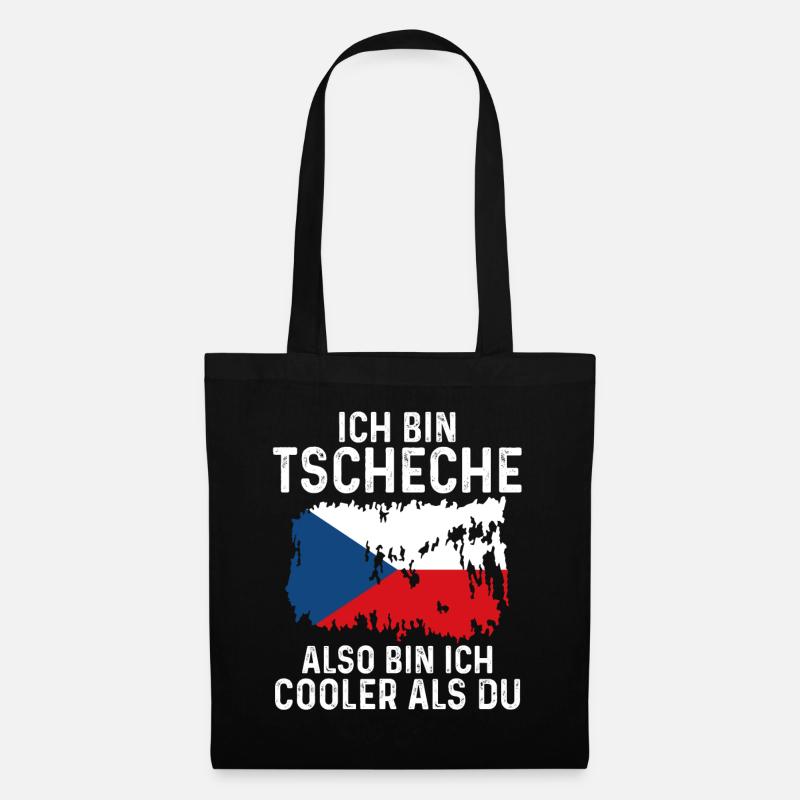 Tschechien Tscheche Tschechisches - Stoffbeutel - Schwarz