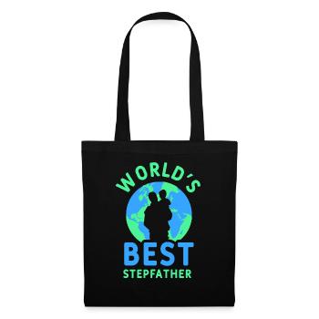 Der Beste Stiefvater Der Welt Stepdad Stiefpapa - Stoffbeutel - Schwarz - Vorne