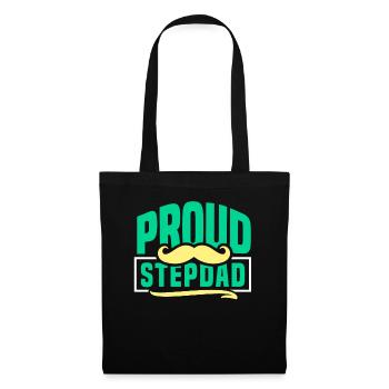 Proud stepfather Stepdad Stepdad Father's Day - Tote Bag - black - Front