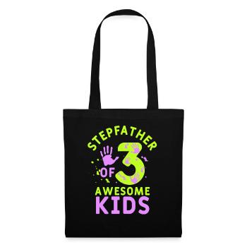 Beau-père de 3 enfants fantastiques Stepdad - Sac en tissu - noir - Devant