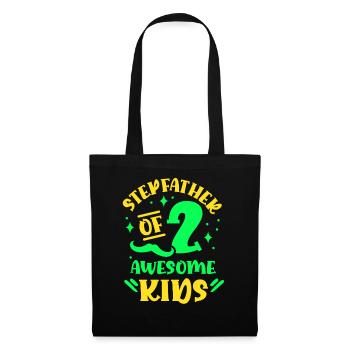 Beau-père de 2 grands enfants Beau-père - Sac en tissu - noir - Devant
