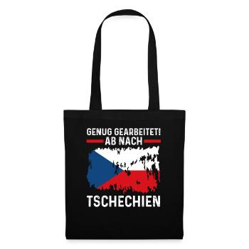 Urlaub Tscheche Tschechien - Stoffbeutel - Schwarz - Vorne