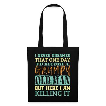 Großvater Geschenk Opa Geschenkidee - Stoffbeutel - Schwarz - Vorne