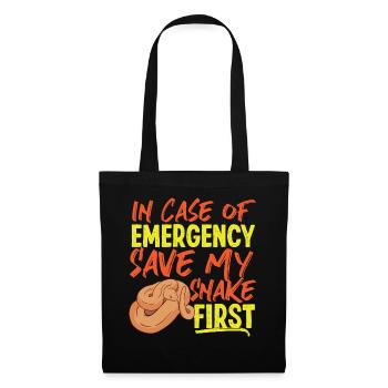 Snake Serpent In Case Of Emergency - Tote Bag - black - Front