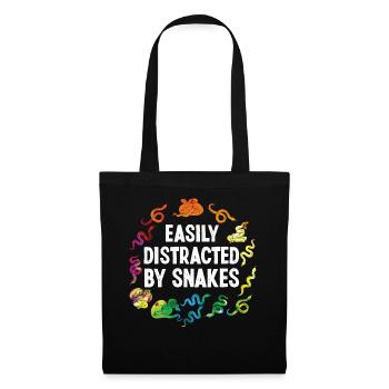 Serpent Serpent Saint-Valentin I - Sac en tissu - noir - Devant