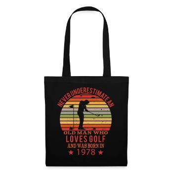 Golfeur Golfeur Né 1978 Anniversaire - Sac en tissu - noir - Devant