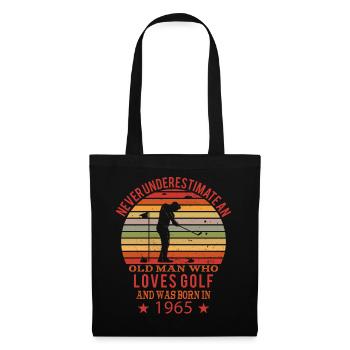 Golfeur Golfeur Né en 1965 Anniversaire - Sac en tissu - noir - Devant