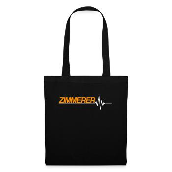 Zimmerer Herzschlag - Stoffbeutel - Schwarz - Vorne