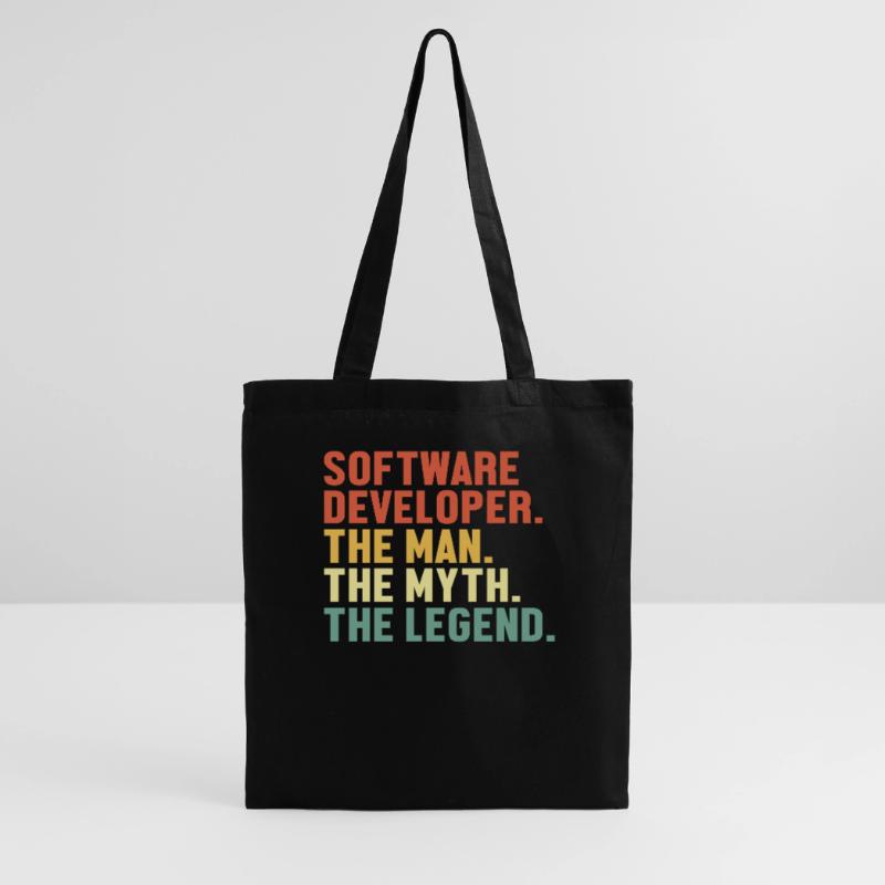 Software Developer Man Myth Legend Coder Software Tote Bag
