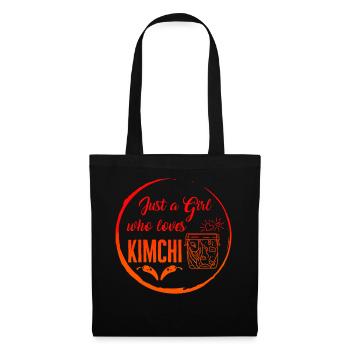 Nur ein Mädchen, das Kimchi Shirt, Vintage liebt - Stoffbeutel - Schwarz - Vorne