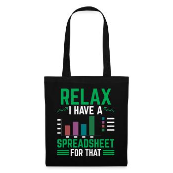 J’ai une feuille de calcul pour le tableau comptable - Sac en tissu - noir - Devant