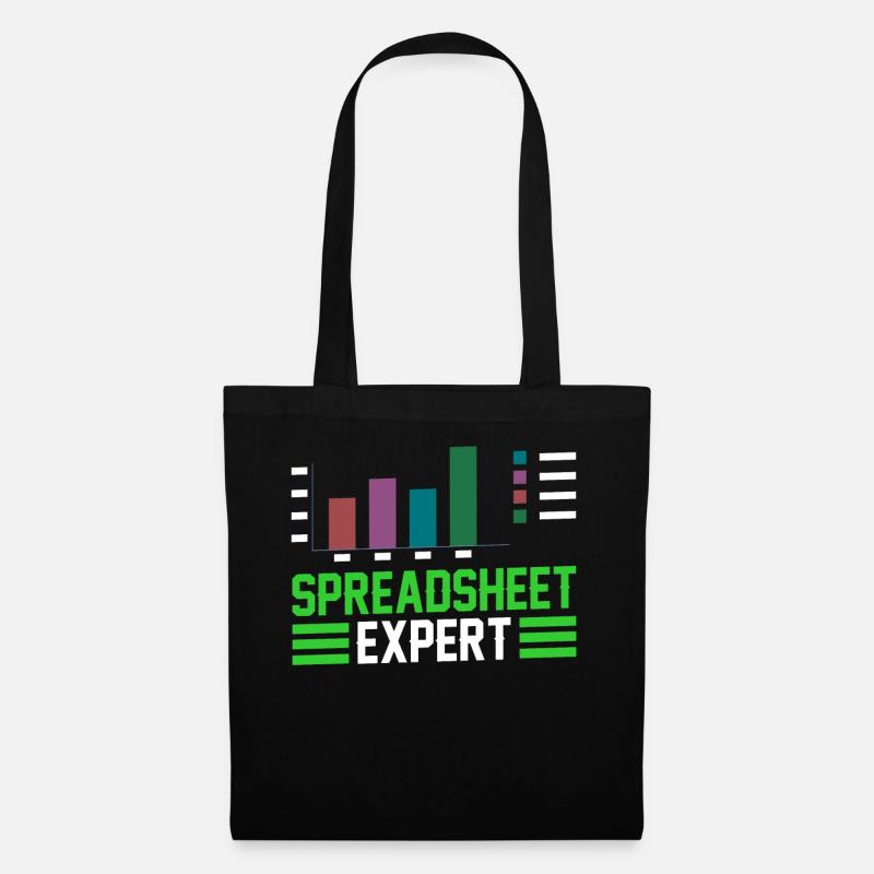Spreadsheet Experte Tabelle Arbeit Buchhalter - Stoffbeutel - Schwarz