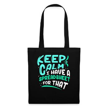 I have a spreadsheet for table accountant - Tote Bag - black - Front