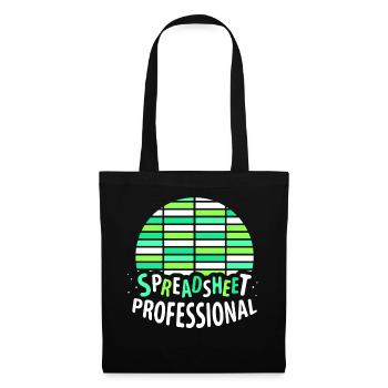 Spreadsheet Professional Accountant Table Work - Tote Bag - black - Front