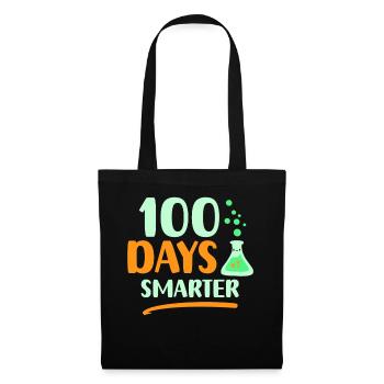 100 Tage Schlauer Sprüche Team Süß Lustig - Stoffbeutel - Schwarz - Vorne