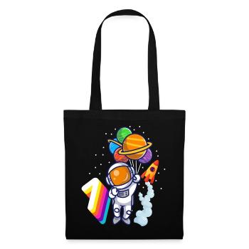 Astronaut 1st Birthday Space Boy Gift - Tote Bag - black - Front