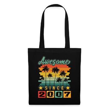 Awesome Since 2007 - Tote Bag - black - Front