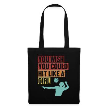 Hit like a Girl Player Coach Team Trainer - Tote Bag - black - Front