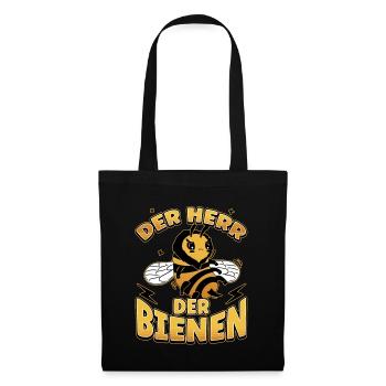Herr Der Bienen Imker Bienenflüster Biene - Stoffbeutel - Schwarz - Vorne