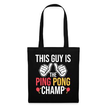 Ce gars est le champion de ping-pong - Sac en tissu - noir - Devant