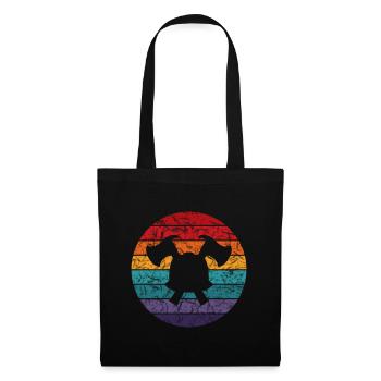 Équipement rétro de casque de pompier - Sac en tissu - noir - Devant