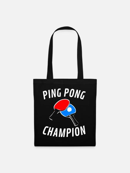 Tischtennismeister Ping-Pong - Stoffbeutel - Schwarz