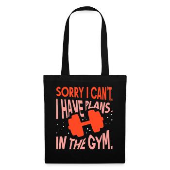 I can't I have plans in the gym - Tote Bag - black - Front