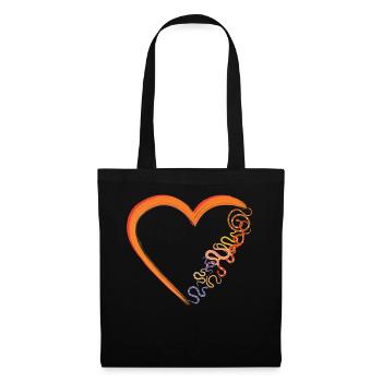 Snake Serpent Heart - Stoffbeutel - Schwarz - Vorne