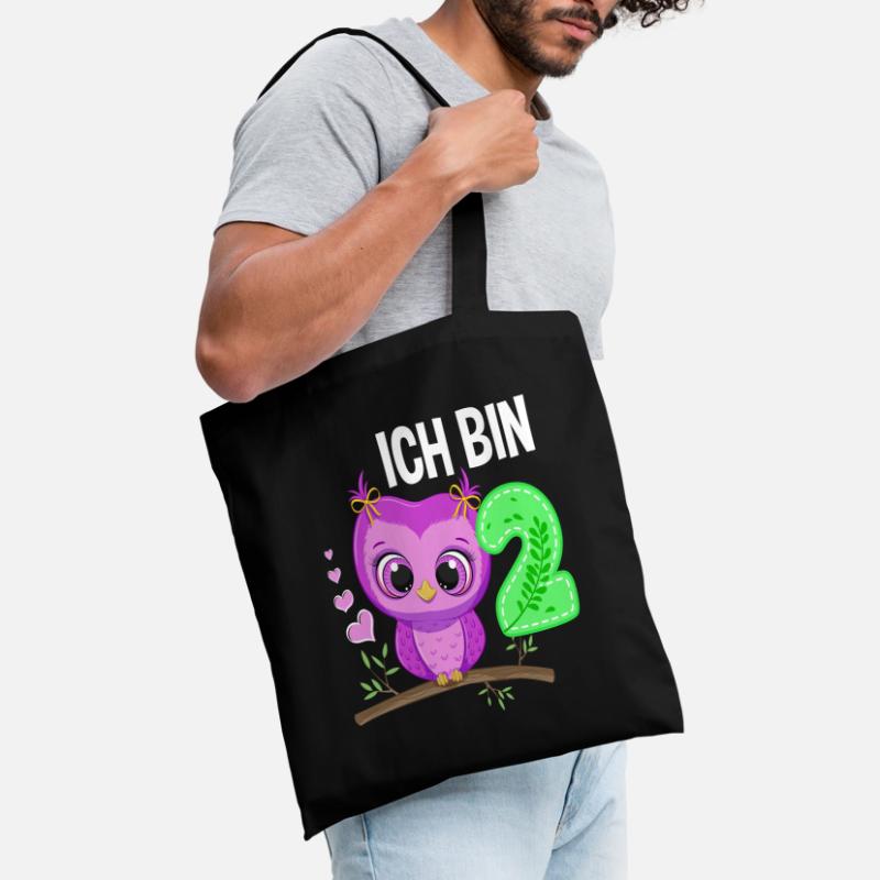 Ich Bin 2 Eule 2. Geburtstag Eulen Mädchen Stoffbeutel