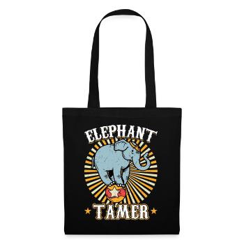 Elephant Tamer - Circus Party Master - Tote Bag - black - Front