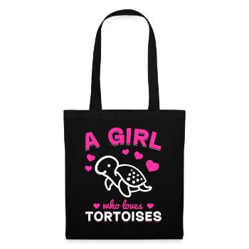 Sea Tortoise Lover Girl Turtles A girl, - Tote Bag - black - Front