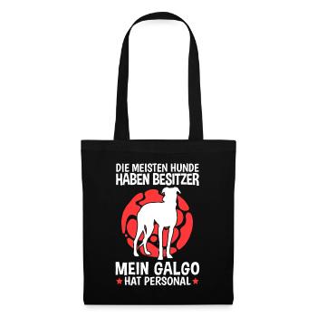 Mein Galgo Espanol hat Personal Spanien Windhund - Stoffbeutel - Schwarz - Vorne