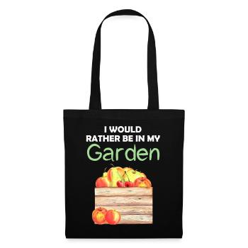 Jardin Drôle de dicton Jardinier amateur Idée cadeau - Sac en tissu - noir - Devant