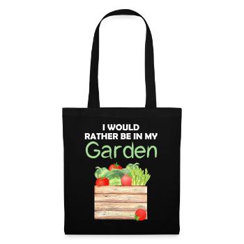 Jardin Drôle de dicton Jardinier amateur Idée cadeau - Sac en tissu - noir - Devant