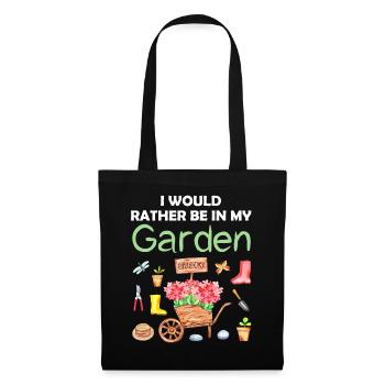 Jardin Drôle de dicton Jardinier amateur Idée cadeau - Sac en tissu - noir - Devant
