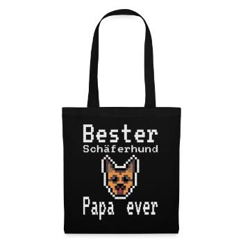 Bester Schäferhund Papa ever - Stoffbeutel - Schwarz - Vorne
